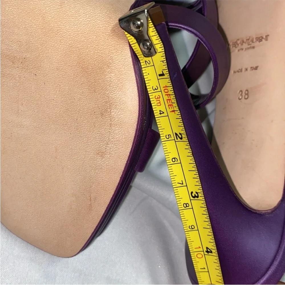 Yves Saint Laurent Deep Purple Strappy Sandals